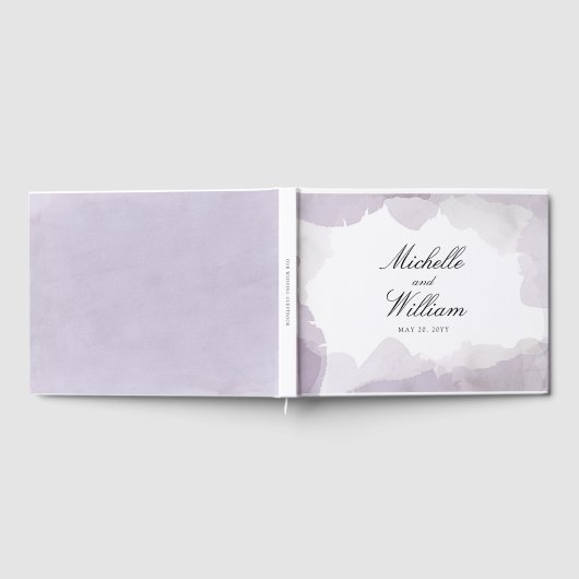 Debonair Lavender Wedding Gästebuch (Voll)