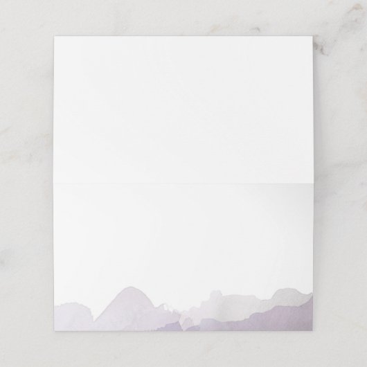 Debonair Lavender Wedding Platzkarte (Außenseite Aufgefaltet)