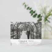 Debonair Lavender Wedding Vielen Dank Postkarte (Stehend Vorderseite)