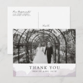 Debonair Lavender Wedding Vielen Dank Postkarte (Vorne/Hinten)