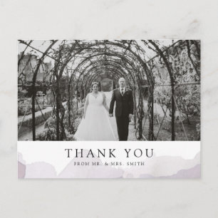 Debonair Lavender Wedding Vielen Dank Postkarte
