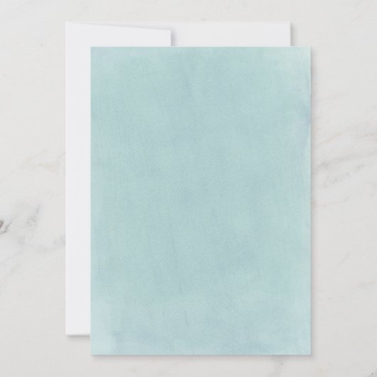 Debonair Turquoise Bridal Dusche Einladung (Rückseite)