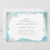 Debonair Turquoise Probe Dinner Einladung (Vorderseite)