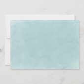 Debonair Turquoise Probe Dinner Einladung (Rückseite)