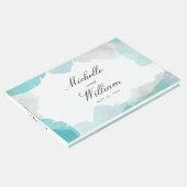 Debonair Turquoise Wedding Gästebuch (Ecke)