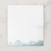 Debonair Turquoise Wedding Platzkarte (Außenseite Aufgefaltet)