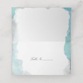 Debonair Turquoise Wedding Platzkarte (Innenseite Aufgefaltet)