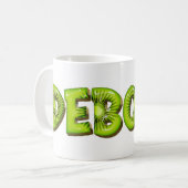 Debora Name Kiwi Style Tasse Teetasse Kaffeetasse (Vorderseite Links)