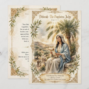 Deborah Die Prophetin Richterin Flachkarte Einladung