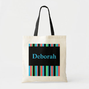 Deborah Hübsch Strip Tote Beutel Tragetasche