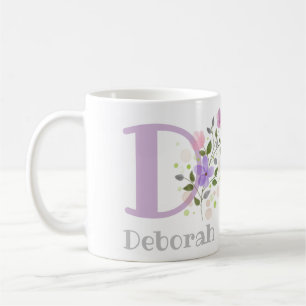 Deborah mit Blume als erstes Plus Kaffeetasse
