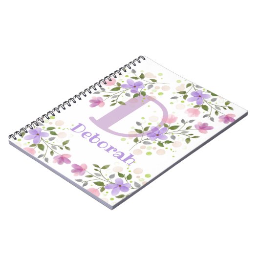 Deborah mit Blume als erstes Plus Notizblock (Linke Seite)