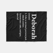 Deborah Name Definition Lustig D Fleecedecke (Vorderseite (Horizontal))