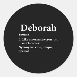 Deborah Name Definition lustig D Runder Aufkleber