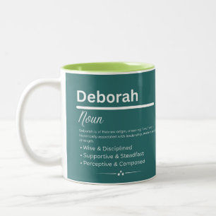 Deborah Personalisierter Mädchenname Bedeutung Kaf Zweifarbige Tasse