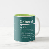 Deborah Personalized Girl Name Meaning Coffee Mug Zweifarbige Tasse (VorderseiteRechts)