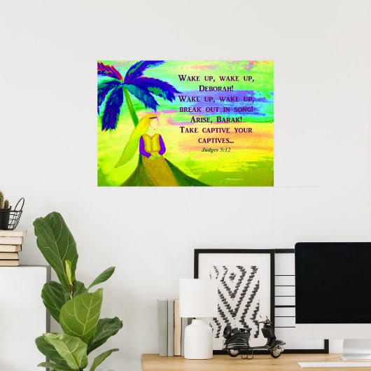 Deborah unter Palm Tree Poster (Heimbüro)