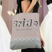 Debosses 3D Adorable Retro Green White Bride Tasche