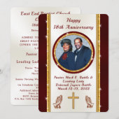 Debra Battle Einladungen zum 18. Kirchenjubiläum (Vorne/Hinten)