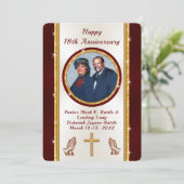 Debra Battle Einladungen zum 18. Kirchenjubiläum (Stehend Vorderseite)