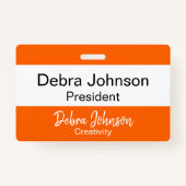 Debra Beruflich Classic Moderne Farbstreifen Ausweis (Rückseite)