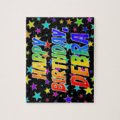 "DEBRA" Vorname, Spaß "GLÜCKLICHER GEBURTSTAG" Puzzle (Vertikal)