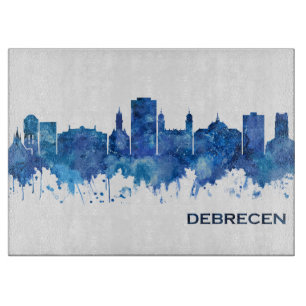 Debrecen Hungary Skyline Blue Schneidebrett
