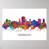 Debrecen Hungary Skyline Poster (Vorne)