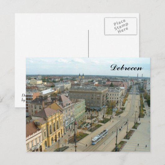 Debrecen Postkarte (Vorne/Hinten)