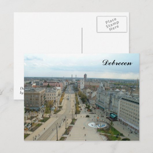 Debrecen Postkarte (Vorne/Hinten)