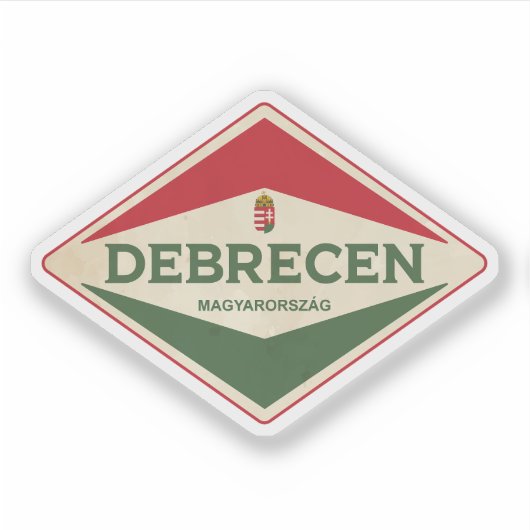 Debrecen Ungarn Vintag Aufkleber (Vorderseite)