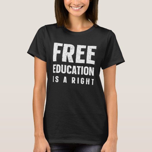 Debt Free Education Student Loan T-Shirt (Vorderseite)