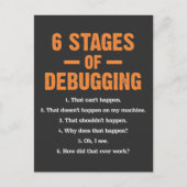 Debuggen des Programmierers zum Codieren von Coder Postkarte (Vorderseite)