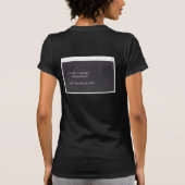 Debuggen ist katastrophales Codieren - Katzenhumor T-Shirt (Rückseite)