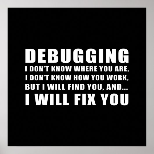 Debuggen Poster (Vorne)