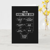 Debuggen von Code - Funny Coding Karte (Gelbe Blume)