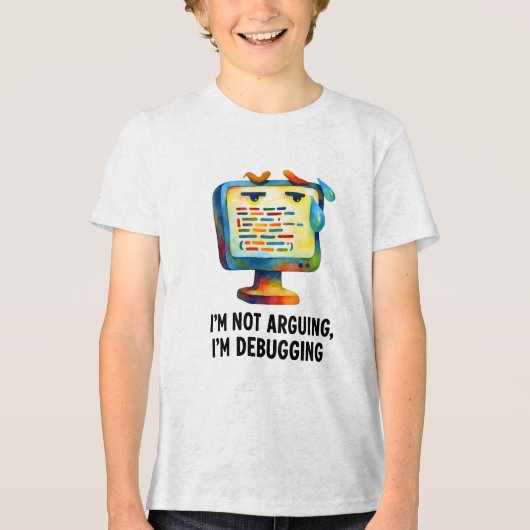 Debuggen von Computergrafik - Ich argumentiere nic Tri-Blend Shirt (Vorderseite)