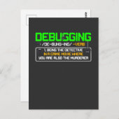 Debuggen von Definition-Computersoftware-Programmi Postkarte (Vorne/Hinten)