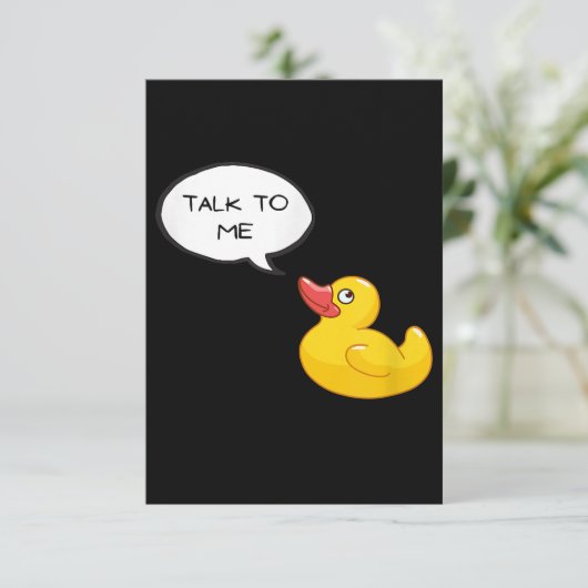 Debuggen von Gummischaufeln Begleitkarte (Stehend Vorderseite)