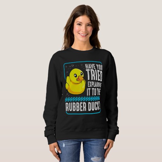 Debuggen von Webcoder-Programmierern für Rubber-Du Sweatshirt (Vorne ganz)