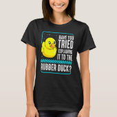 Debuggen von Webcoder-Programmierern für Rubber-Du T-Shirt (Vorderseite)