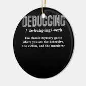 Debugger D für Entwickler-Software Keramik Ornament (Links)