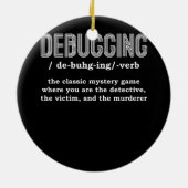 Debugger D für Entwickler-Software Keramik Ornament (Hinten)