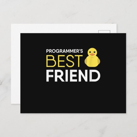 Debugger-Programmierer für Rubber Duck bester Freu Einladungspostkarte (Vorne/Hinten)