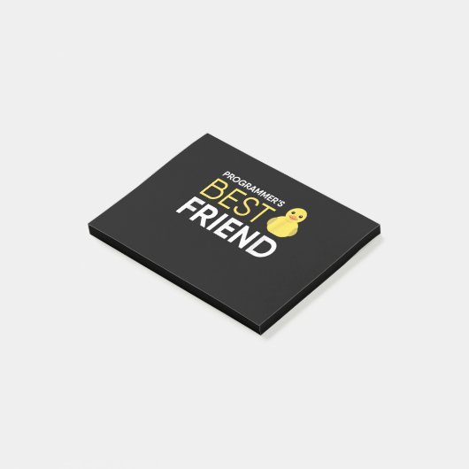 Debugger-Programmierer für Rubber Duck bester Freu Post-it Klebezettel (angewinkelt)