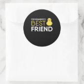 Debugger-Programmierer für Rubber Duck bester Freu Runder Aufkleber (Tasche)