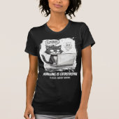 Debugging Is Catastrophic Coding Cat Humor T-Shirt (Vorderseite)