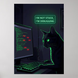 Debugging-Katze Programmierer - "Ich stecke nicht  Poster
