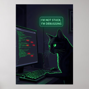Debugging-Katze Programmierer - "Ich stecke nicht  Poster