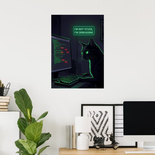Debugging-Katze Programmierer - "Ich stecke nicht Poster (Heimbüro)